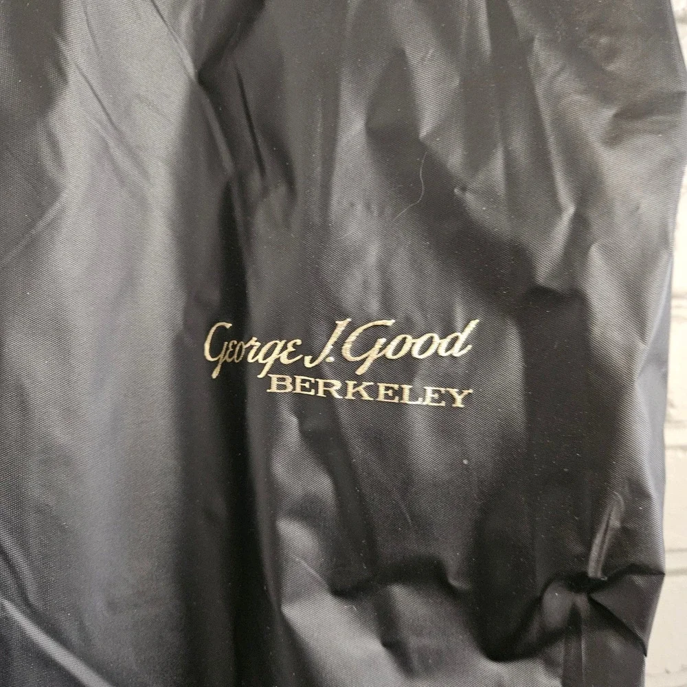 Vintage George J Good Berkeley Garment Bag and Wooden Suit Hanger Yugoslavia